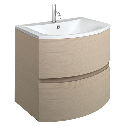 Crosswater Svelte Vanity Unit With White Cast Basin (600mm, Castilla Oak).