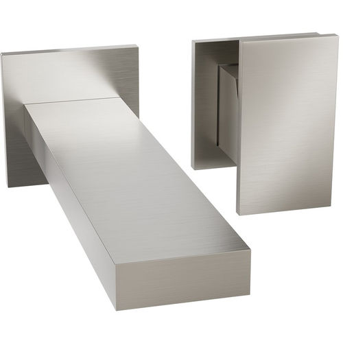 Crosswater Myron Wall Mounted Basin Mixer Tap (Brushed Metallic).