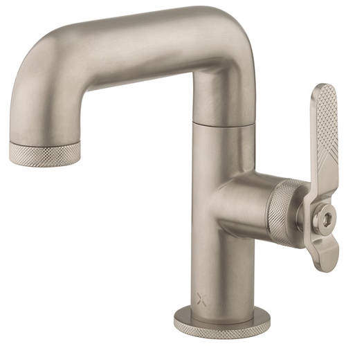 Crosswater UNION Basin Mixer Tap With Lever Handle (Brushed Nickel).