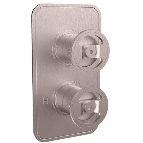 Crosswater UNION Thermostatic Shower Valve (2 Outlets, Brushed Nickel).