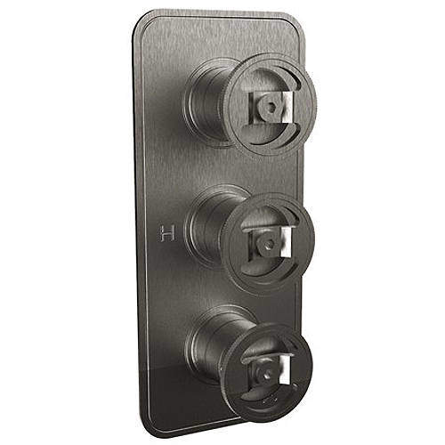 Crosswater UNION Thermostatic Shower Valve (2 Outlets, Brushed Black).