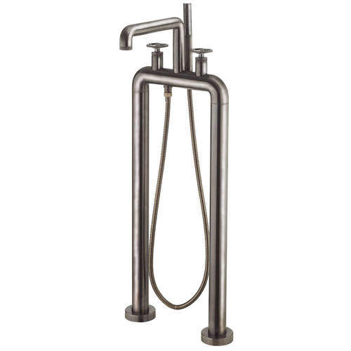 Crosswater UNION Free Standing BSM Tap With Wheel Handles (B Black).