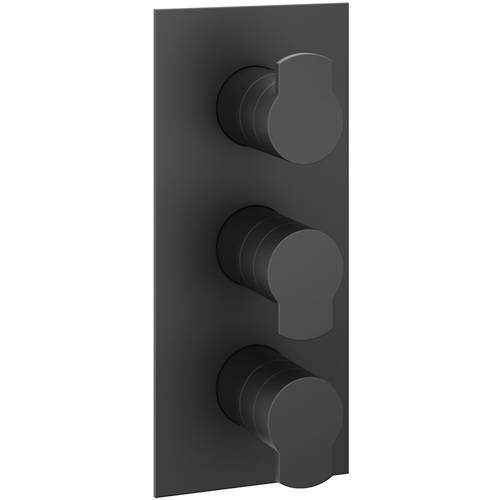 Crosswater Wisp Shower Valve With 3 Outlets & Diverter (Matt Black).