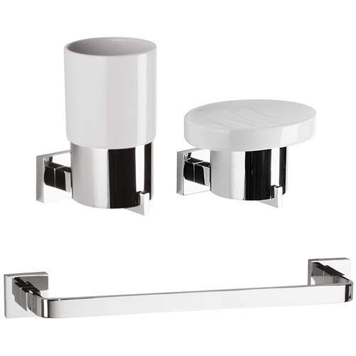 Crosswater Zeya Bathroom Accessories Pack 5 (Chrome).