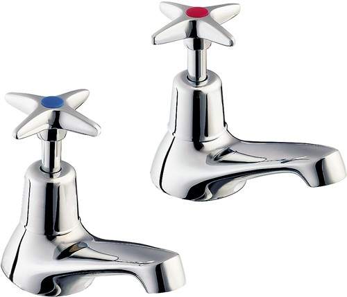 Deva Cross Handle Bath Taps (Pair).