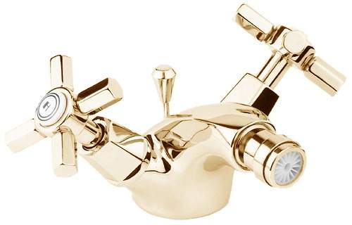 Deva Artesian Mono Bidet Mixer Tap With Pop Up Waste (Gold).