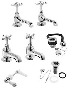 Deva Coronation Bath Tap Pack 3 (Chrome).