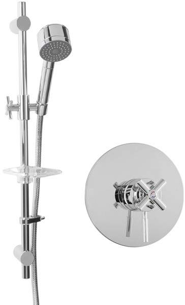 Deva Expression TMV2 Thermostatic Concealed Shower Valve Kit (Chrome).