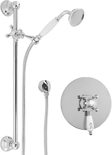 Deva Georgian TMV2 Thermostatic Concealed Shower Valve Kit (Chrome).