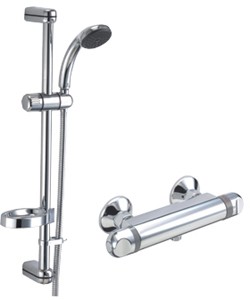 Deva Response Thermostatic Low Pressure Bar Shower Kit (Chrome).