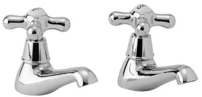 Deva Consort Basin Taps (Pair, Chrome).