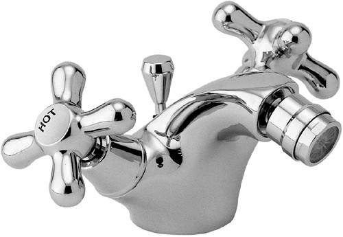 Deva Consort Mono Bidet Mixer Tap With Pop Up Waste (Chrome).