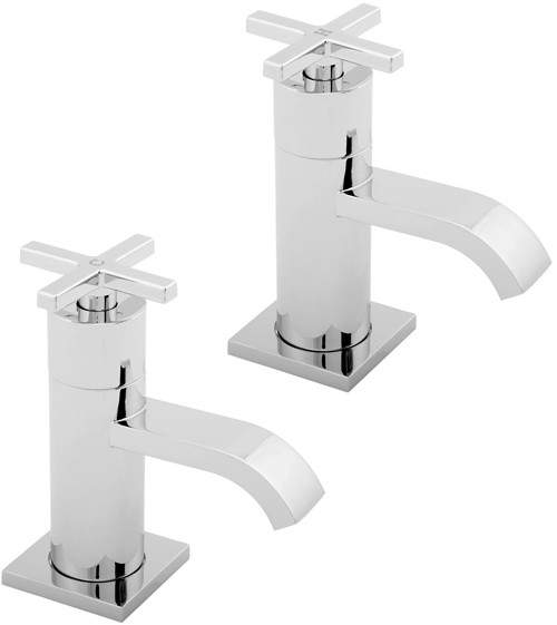 Deva Crux Bath Taps (Pair, Chrome).