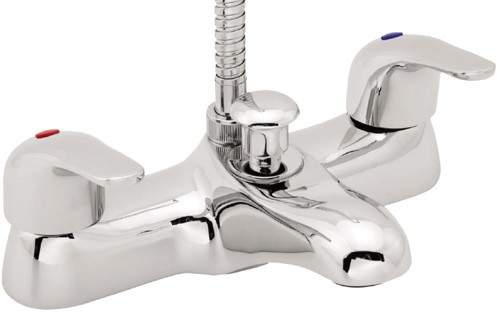Deva Eider Bath Shower Mixer Tap With Shower Kit (Chrome).