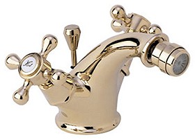 Deva Empire Mono Bidet Mixer Tap With Pop Up Waste (Gold).