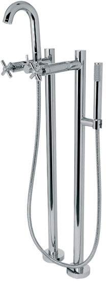 Deva Expression Bath Shower Mixer Tap With Stand Pipes And Shower Kit.