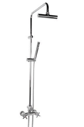 Deva Expression Manual Shower Valve and Rigid Riser with Bar Head.