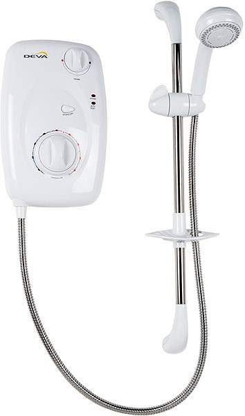Deva Electric Showers Revive 8.5kW In White And Chrome.
