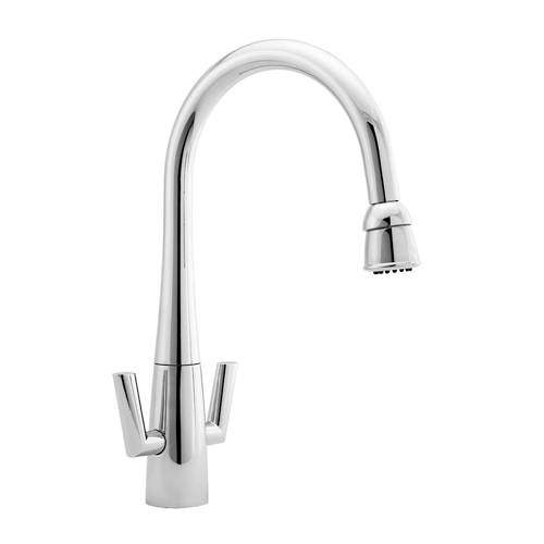 Deva Designer Flugel Kitchen Tap With Swivel Spout (Chrome).