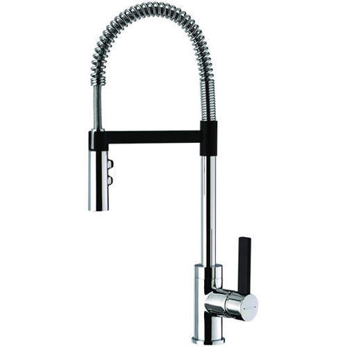 Methven Kitchen Gaston Pull-Down Spray Kitchen Tap (Chrome & Black).