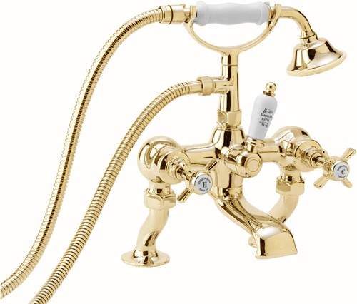 Deva Imperial Bath Shower Mixer Tap With Shower Kit (Gold).
