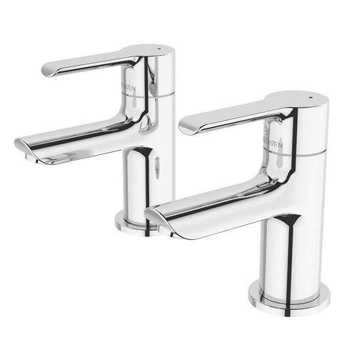 Methven Kea Pillar Bath Taps (Pair, Chrome).