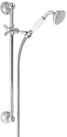 Deva Shower Kits Traditional Riser Rail Kit With Handset (Chrome).