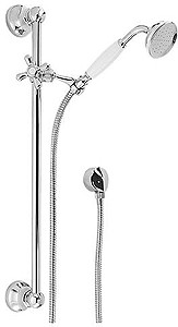 Deva Shower Kits Traditional Riser Rail With Handset & Union (Chrome).