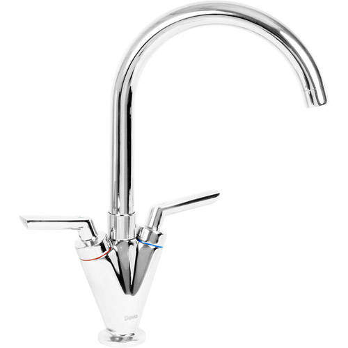 Deva Lever Action Kitchen Tap With Swivel Spout (Chrome).