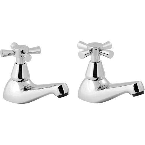 Deva Milan Basin Taps With Metal Backnuts (Chrome).