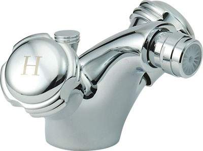 Deva Pelican Mono Bidet Mixer Tap With Pop Up Waste (Chrome).