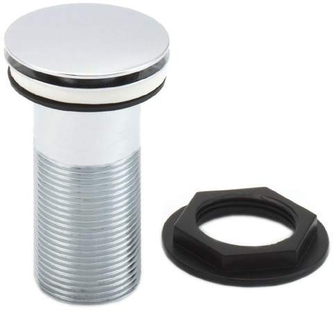 Deva Wastes 1 1/2" Push Button Basin Waste (Unslotted, Chrome).