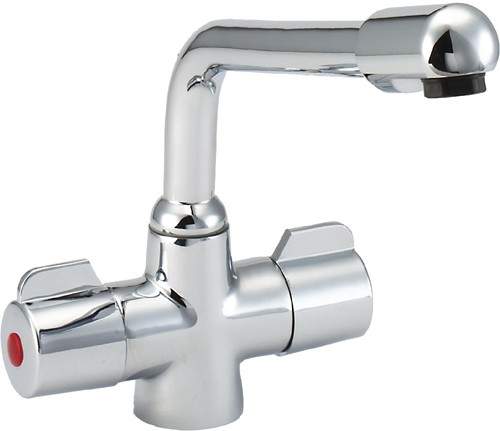 Deva Contemporary Puffin Dual Flow Kitchen Mixer Tap, Swivel Spout.