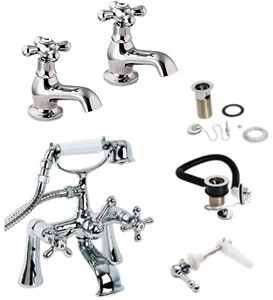 Deva Regency Bath Tap Pack 2 (Chrome).