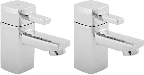 Deva Rubic Bath Taps (Pair, Chrome).