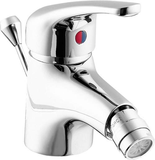 Deva Revelle Mono Bidet Mixer Tap With Pop Up Waste (Chrome).