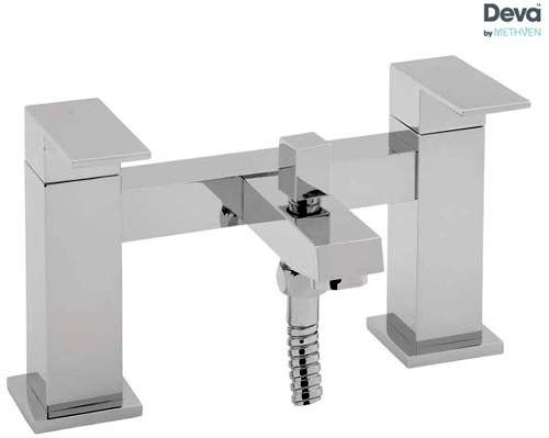 Deva Savvi Bath Shower Mixer Tap With Shower Kit (Chrome).