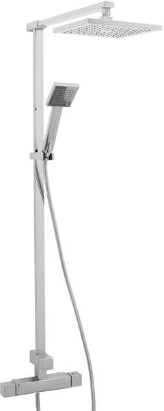 Deva Edge Modern Thermostatic Shower Set With Valve, Riser & Head.