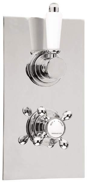 Deva TMV2 1/2" Twin Concealed Thermostatic Shower Valve (Chrome).