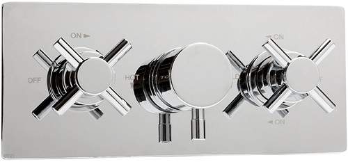 Deva DTV3 Thermostatic TMV2 1/2" Triple Concealed Shower Valve (Chrome).