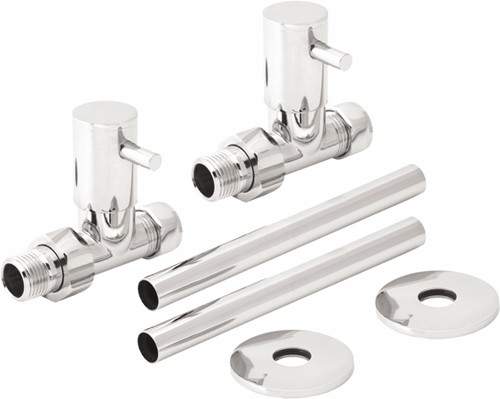 TR Rads Straight Lever Head Rad Valves With Trim (Pair).