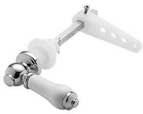 Deva Spares Victoriana Toilet Cistern Lever With Ceramic Handle (Chrome).