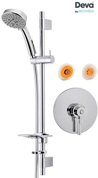 Deva Vision Concealed Thermostatic Shower Valve, Multi Mode Kit & Regulator.