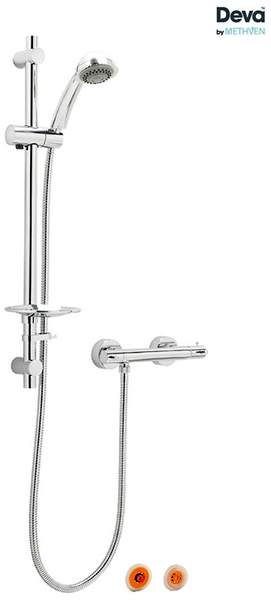 Deva Vision Thermostatic Bar Shower Valve With Multi Mode Kit & Flow Regulator.