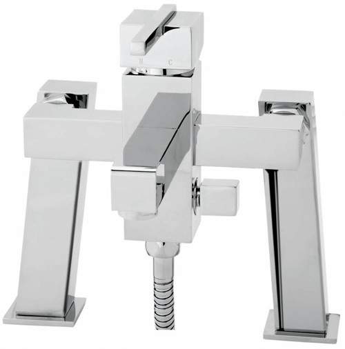 Deva Zonos Bath Shower Mixer Tap With Shower Kit And Wall Bracket.