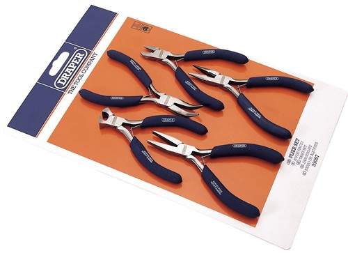 Draper Tools 5 Piece carbon steel mini pliers set.