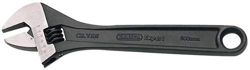 Draper Tools Black adjustable wrench 200mm. 29mm Capacity.