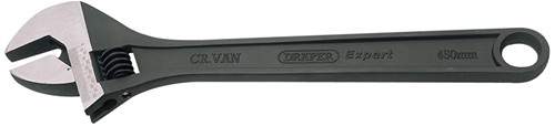 Draper Tools Black adjustable wrench 450mm. 57mm Capacity.