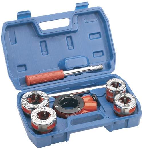 Draper Tools 7 Piece imperial ratchet pipe threading kit.