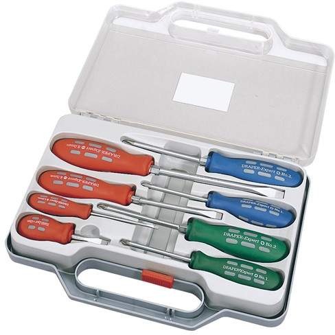 Draper Tools 8 Piece Engineers/Mechanics Screwdriver Set.